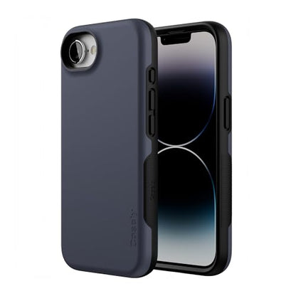 Casely iPhone 16e Case | The Boyfriend Collection | Slate Blue | Bold Protective Design | MagSafe Compatible Design - color: The Boyfriend Collection | Slate Blue