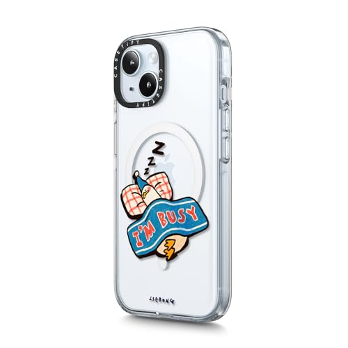 CASETiFY for iPhone 15 Plus Case - Impact Clear Compatible with MagSafe | Not Yellowing | 6.6 ft. 3X Military Grade Drop Protection | I'm so busy | Clear - color: I'm so busy, size: Iphone 15 Plus (6.7")