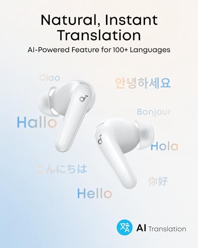 Soundcore P31i by Anker Translation Earbuds with Real-Time Adaptive ANC - color: White