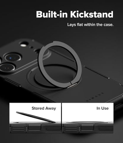 Ringke for iPhone 17 Pro Max Case [Alles Pro Black] | Compatible with MagSafe, 360° Rotating Kickstand, Camera Control Capture Button Protection, Powerful Magnet - color: Black, size: iPhone 17 Pro Max