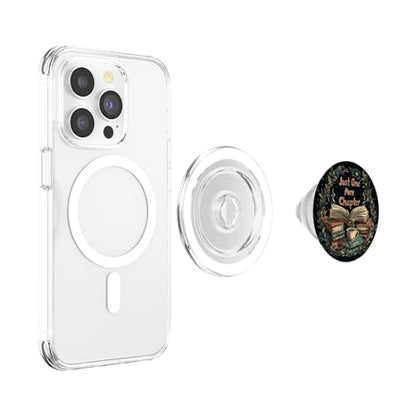 Just One More Chapter Book Lover Bookworm Reading Librarian PopSockets PopGrip for MagSafe - style: Magnetic PopGrip
