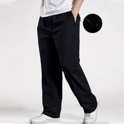 Mens Casual Pants Canvas Breathable Tactical Water Resistant Flap Pockets Golf BDU Casual Tactical Pants for Men - color: A Black, size: Medium