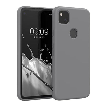 kwmobile Case Compatible with Google Pixel 4a Case - Slim Protective TPU Silicone Phone Cover - Stone Dust - color: Stone Dust