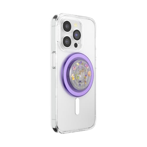 PopSockets Phone Grip for MagSafe, Magnetic Holder- Purple Fields - color: Plant Purple Fields, style: MagSafe