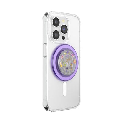 PopSockets Phone Grip for MagSafe, Magnetic Holder- Purple Fields - color: Plant Purple Fields, style: MagSafe