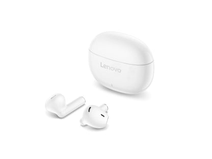 Lenovo E310 True Wireless Earbuds, Bluetooth 5.3 TWS Headphones with 13mm Drivers, AI Noise Reduction Mic, Up to 20H Battery with Case, USB-C Charging, IPX4 Water Resistant, Touch Control, White - color: White