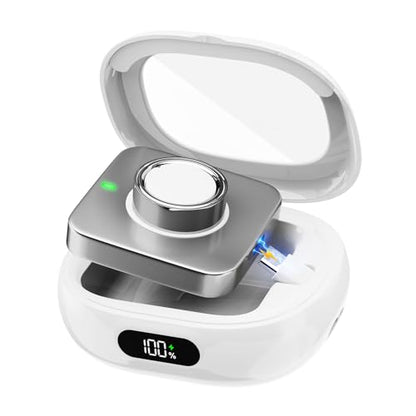 Wireless Charging Case Compatible with Ou-ra Ring Gen 5/4/3 Charger, 2000mAh Portable Charging Case with LED Display for Fitness & Travel, 30-Day Runtime (Official Charger Not Included) White - color: White