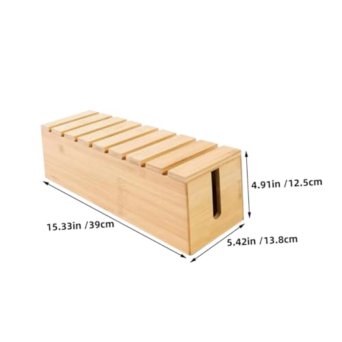 UKCOCO Wooden Desk Organizer Box with Phone Holder for Office Use