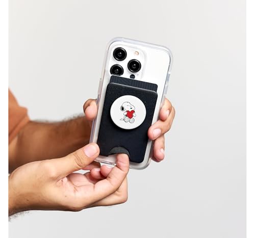 Snoopy Hugging Heart Love Design PopSockets PopWallet for MagSafe - style: Magnetic PopWallet