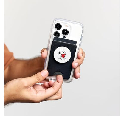 Snoopy Hugging Heart Love Design PopSockets PopWallet for MagSafe - style: Magnetic PopWallet