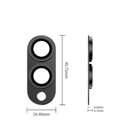 Shockproof Aluminum Alloy Phone Camera Protector Full Coverage Anti-Scratch Shield with Clear Film Guard Camera Guards with Hydrophobic Coating