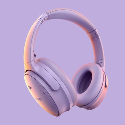 Bose QuietComfort Bluetooth Headphones, Wireless Headphones with Active Over Ear Noise Cancelling and Mic, Deep Bass, Up to 24 Hours of Playtime, Chilled Lilac - Limited Edition Color - color: Chilled Lilac