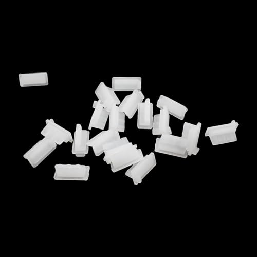 Jiozermi Transparent Silicone USB A Female Anti Dust Plug, 20 Pcs - color: Transparent