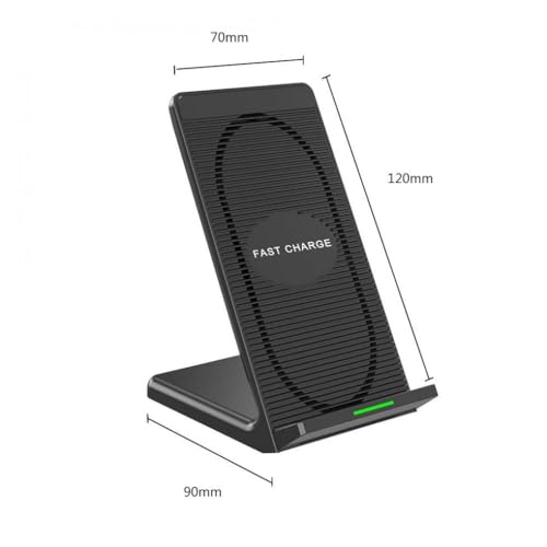 Wireless Charger 10W Fast Stand Compatible with Motorola Moto G Stylus 5G (2025), Detachable 2-Coils Charging Pad Slim Silver
