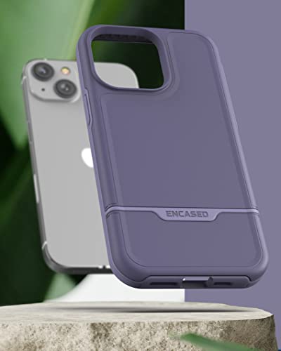 ENCASED (Rebel Series Purple iPhone 14 Case Protective - with Screen Protector - color: Purple, size: iPhone 14