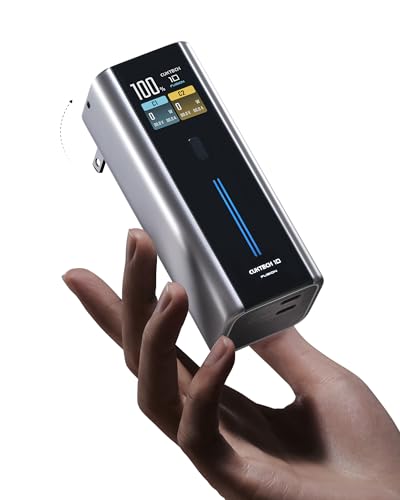 CUKTECH 65W Power Bank, 2-in-1 9000mAh Battery Pack with Built-in Wall Plug - color: 10 Fusion