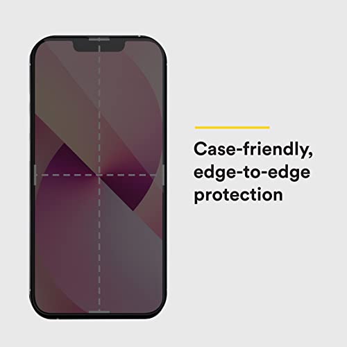 BodyGuardz Pure 3 Privacy Screen Protector for iPhone 17E / 16E / 14, 2-Way Privacy Technology With Maximum Strength 9H Anti-Spy Tempered Glass, Easy Installation, Perfect Touch Sensitivity