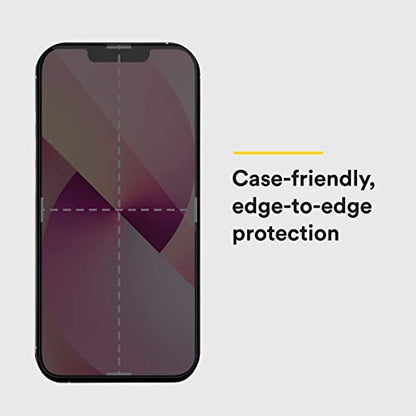 BodyGuardz Pure 3 Privacy Screen Protector for iPhone 17E / 16E / 14, 2-Way Privacy Technology With Maximum Strength 9H Anti-Spy Tempered Glass, Easy Installation, Perfect Touch Sensitivity