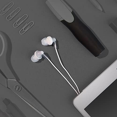 Panasonic ErgoFit Wired Earbuds, In-Ear Headphones with Dynamic Crystal-Clear Sound and Ergonomic Custom-Fit Earpieces (S/M/L), 3.5mm Jack for Phones and Laptops, No Mic - RP-HJE120-S (Silver) - color: Silver, size: S/M/L, style: No Mic