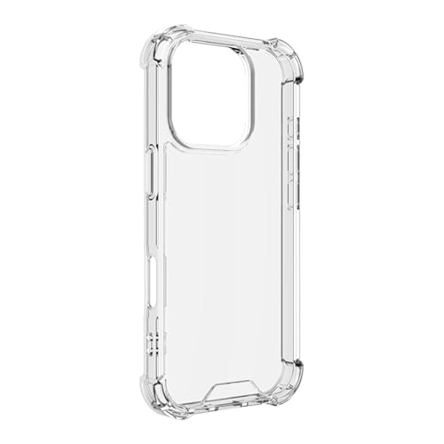 for iPhone 16 Pro Premium Quality Clear Case with Airbags – Hard Shockproof Transparent Cover with Airbag Corners, Strong A+ Military Grade Drop Protection, Anti-Yellowing, Crystal Clear for 16 pro