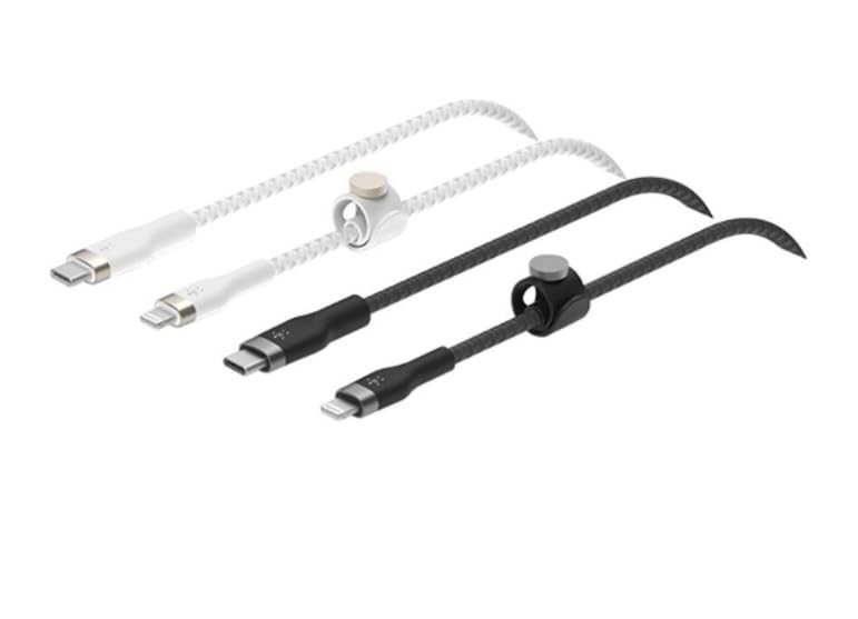 Belkin BOOSTCHARGE PRO Flex 2-Pack Fast Charge USB-C to Lightning Cable Bundle 2M / 6.6' MFi-Certified
