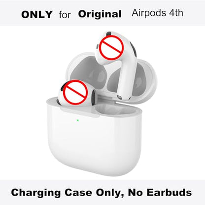 Wireless Charging Case Compatible with AirPods 4th(USB-C) | Charger Case Replacement | with Bluetooth Pairing Sync Button | No Airpod 4th