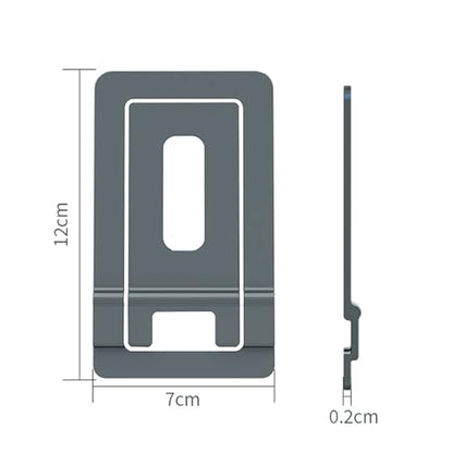 Fold-Flat Cell Phone Stand 2-Pack,Portable Non-slip,Aluminum,Easy to Carry - color: Grey, size: 12CM