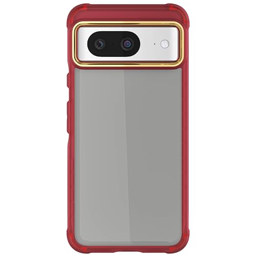 Ghostek Covert Clear Google Pixel 8 Case - Transparent Silicone Shockproof Cover, Compatible with Wireless Charging (6.2 Inch, Red) - color: Red [Limited Edition], size: Pixel 8