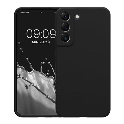 kwmobile Case Compatible with Samsung Galaxy S22 Case - Slim TPU Silicone Phone Cover - Soft Touch Finish - Black - color: black, size: Galaxy S22