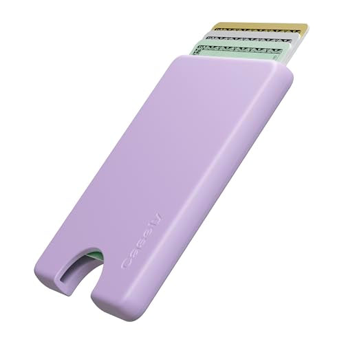 Casely MagWallet | Light Purple | Slim Wallet Card Holder | Compatible with MagSafe | Soft-Touch Hard Silicone | Holds Up to 3 Cards - color: Light Purple