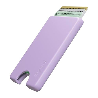 Casely MagWallet | Light Purple | Slim Wallet Card Holder | Compatible with MagSafe | Soft-Touch Hard Silicone | Holds Up to 3 Cards - color: Light Purple