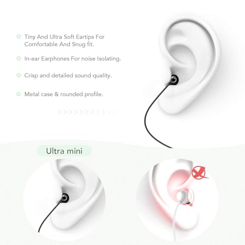 AGPTEK Sleep Earbuds, in-Ear Earphones for Sleeping with 3 Sizes