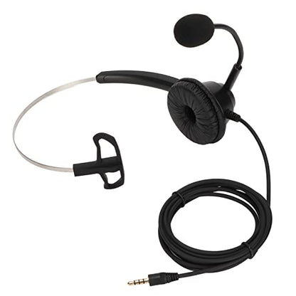 H360-3.5 Single Sided Telephone Headset, Monaural Business Headset with Noise Reduction Mic, Lightweight Comfortable Call Center Headset with 3.5mm Plug for Customer Service and