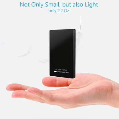 Portable Charger Power Bank 3000mAh Slim Dual USB Travel Black | Pocket Sized 2.2oz Light Design Charges Two Devices Simultaneously With FCC Safety Certified Circuit Protection