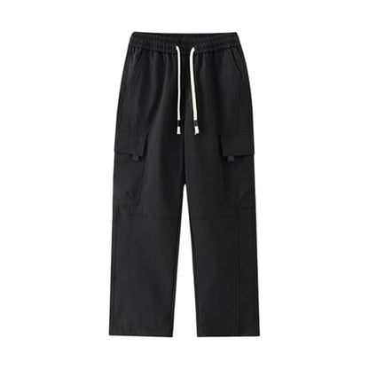 Men Cargo Pants Ripstop Durable Tactical Quick Dry Deep Pockets Construction BDU Golf Tactical Pants for Men - color: A Black, size: X-Large