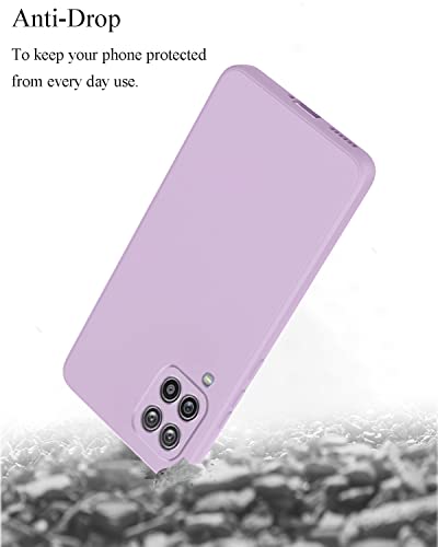 Soft Silicone Protective Case for Samsung A42 5G (Purple) | Matte Soft Touch for Samsung Galaxy A42 5G Phone Case Silicone Slim Cute Anti-Fingerprint Elegant Cover Shockproof Aesthetic - color: Purple