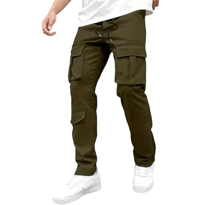 Men Cargo Pants Ripstop Durable Tactical Quick Dry Deep Pockets Construction Travel Job Site Tactical Pants for Men - color: A Army Green, size: Small