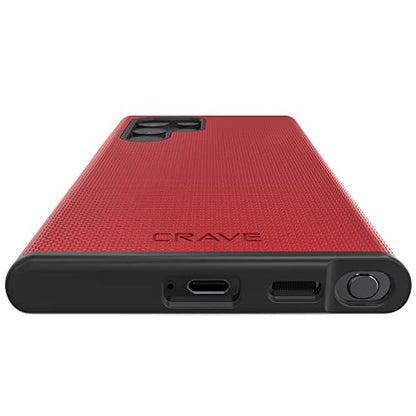 Crave Galaxy S22 Ultra Case, Shockproof Protection Dual Layer Case for Samsung Galaxy S22 Ultra 5G (6.8 inch) - Red - color: Red, size: Galaxy S22 Ultra