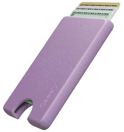 Casely MagWallet | Lavender Waves | Purple Shimmer | Slim Wallet Card Holder | Compatible with MagSafe | Soft-Touch Hard Silicone | Holds Up to 3 Cards - color: Lavender Waves | Purple Shimmer