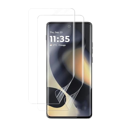 [2 Pack] Hydrogel Flexible Screen Protector for Motorola Edge (2025), Upgraded Non-breakable HD Clarity Soft TPU Protective Film [Anti-Scratch] [Bubble Free] [High Sensitivity] (Not Glass)