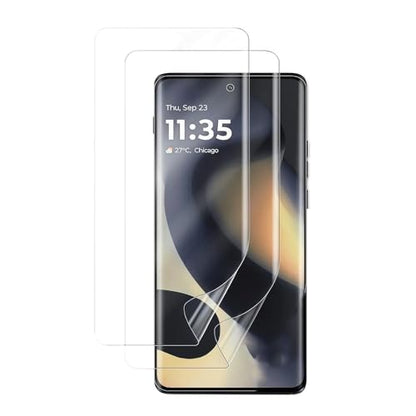 [2 Pack] Hydrogel Flexible Screen Protector for Motorola Edge (2025), Upgraded Non-breakable HD Clarity Soft TPU Protective Film [Anti-Scratch] [Bubble Free] [High Sensitivity] (Not Glass)