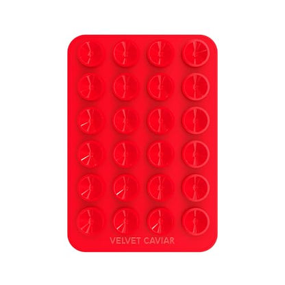 Velvet Caviar Suction Cup Phone Case Mount Compatible with MagSafe Devices Only - Magnetic Silicone Sticky Phone Grip Holder for iPhone Back of Phone - Mirror Gripper (Red) - color: Red