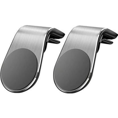 2Pcs Sliver Universal Phone Holder Clip Car Air Magnetic Mount Bracket for GPS Suporte Celular, Vent Clip Phone Holder,Cell Phone Automobile Cradles