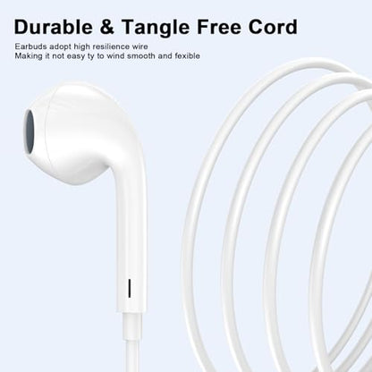[Apple MFi Certified] Wired Headphones for iPhone Earbuds with Lightning,2 Pack Built-in Mic & Volume Control HiFi Stereo Nosie Reduction in-Ear Earphones Compatible with iPhone 14/13/12/11/XR/XS/X