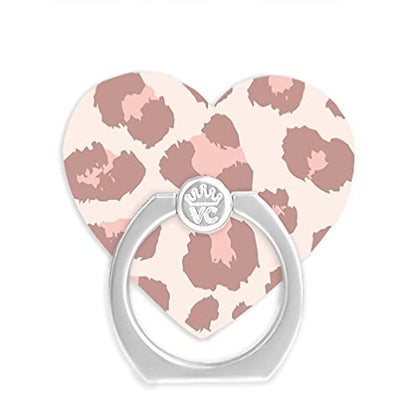 Velvet Caviar Cell Phone Ring Holder - Finger Ring & Stand - Improves Phone Grip Compatible with iPhone, Galaxy and Most Smartphones (Blush Leopard) - color: Blush Leopard