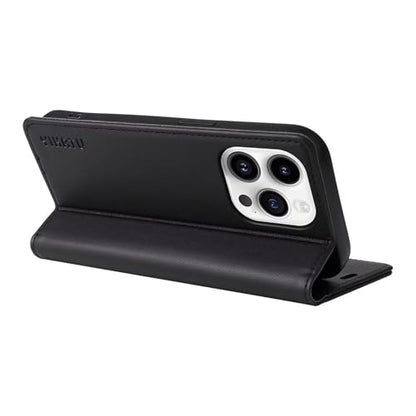 Caseurban Compatible with iPhone 14 Pro Wallet Case PU Leather Flip Folio Case with Card Holder Magnetic Closure Shockproof Protective Phone Cover Black - color: Black, size: iPhone 14 Pro