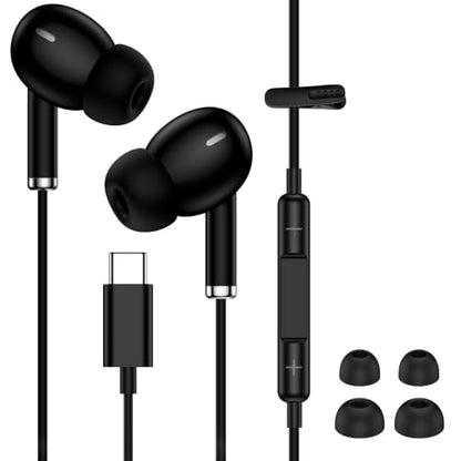 USB C Wired Earbuds Type C Headphone Headset Earphone USBC Earbuds with Mic