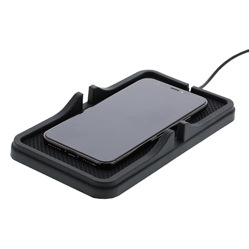 Armor All 15W Fast Wireless Charging Pad - Qi-Compatible, Universal Smartphone Stand (USB-A Powered)
