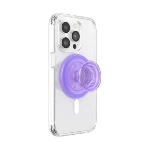 PopSockets Phone Grip for MagSafe, Magnetic Holder- Clear Lavender - color: Lavender, style: MagSafe
