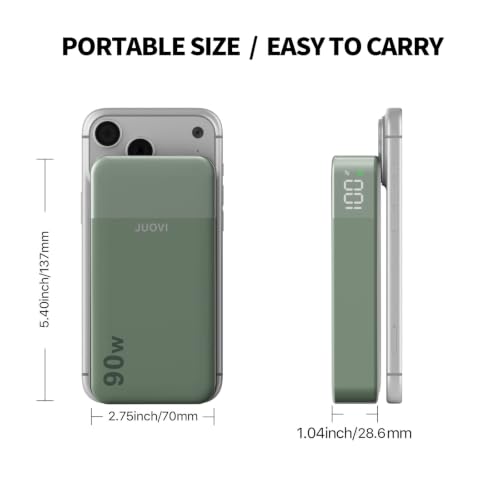 JUOVI Laptop Power Bank 90W 20000mAh Portable Charger - color: Green